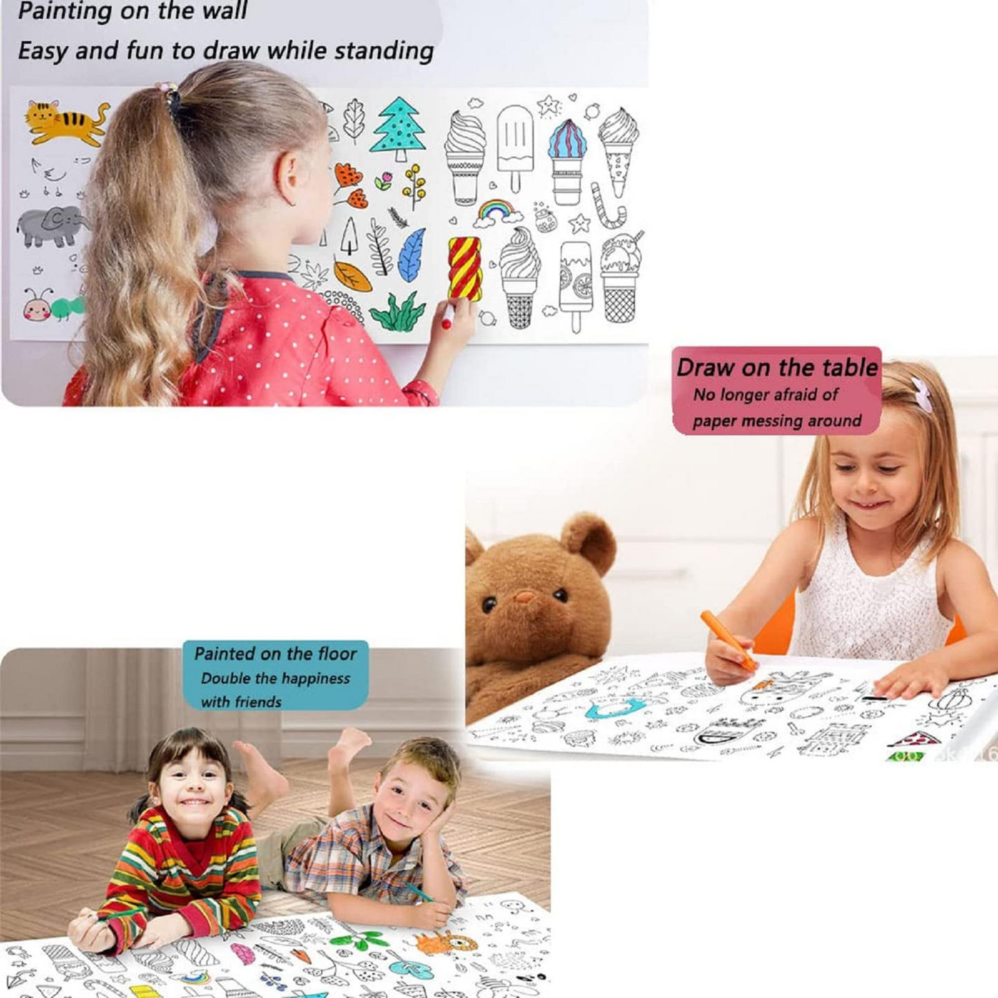 Giant Coloring Roll for Kids – 30 x 300 cm of Fun! - KrishCart